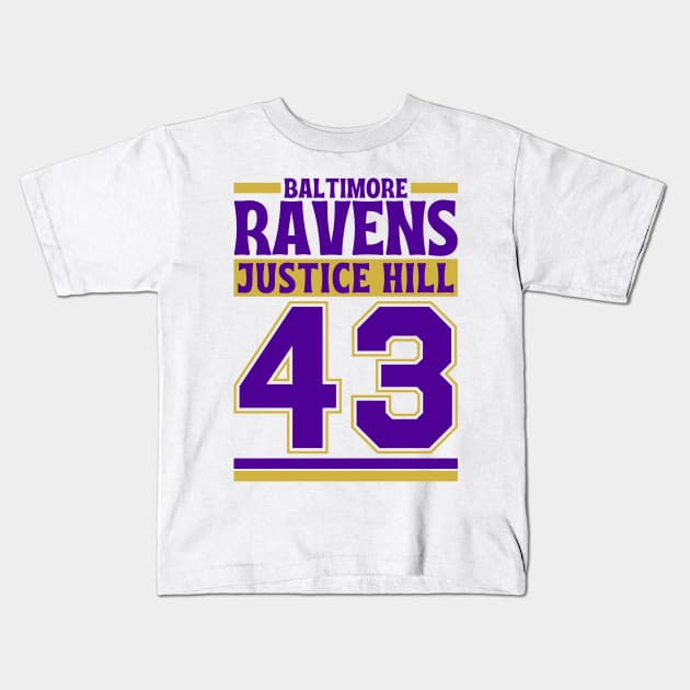 Baltimore Ravens Hill 43 Edition 3 Kids T-Shirt by Astronaut.co